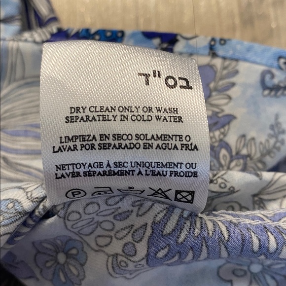 Bertigo Cotton Floral Blue White Button Up Casual Shirt XL - Picture 9 of 12